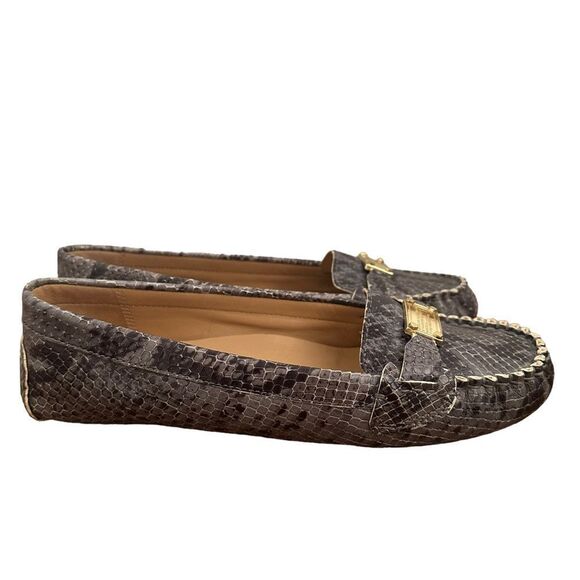 Marc by Marc Jacobs Grey Leather Snakeskin Driving Loafers Size 36 - Picture 2 of 9